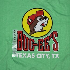 Buc-ee's Graphic SS Neon Green Unisex Tee "Texas City" - Size XL NWT
